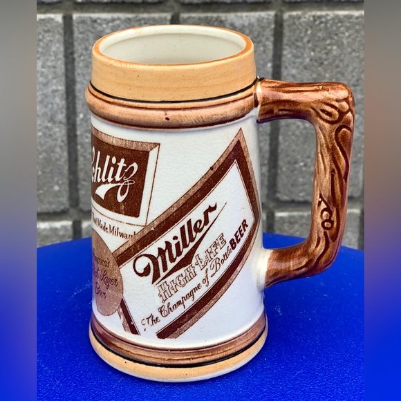 1950s Ceramic Schlitz Gunther Miller Logo Beer Mug Made in Japan - Picture 6 of 16